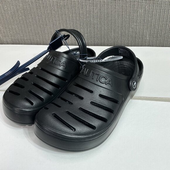 Nautica Mens River Edge Black Slide Sandals Size 7 Comfortable Slip-On - Picture 2 of 7